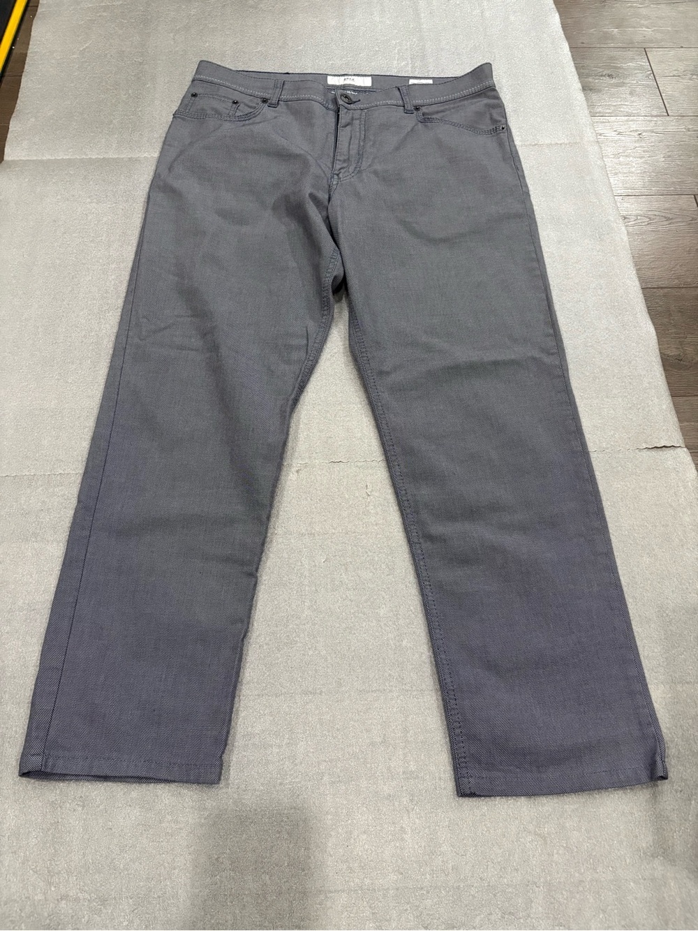 BRAX Mens Blue Micro Dots Cooper Fancy Regular Fit Pants 35/34 Chino